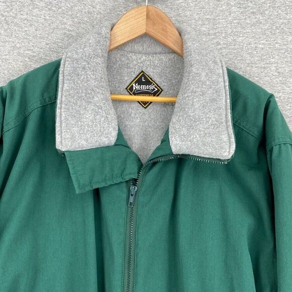 Nemesis Jacket Mens Large Green Chore Coat Union Made USA Arctic Fleece Lined - Picture 7 of 14